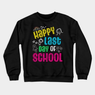 Rainbow leopard last day of school shirt Crewneck Sweatshirt